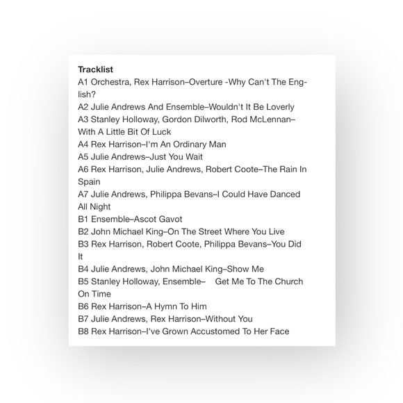 Vintage Vinyl: My Fair Lady Soundtrack 𖦹 Julie Andrews 𖦹 Columbia Records 𖦹 1959 - Picture 10 of 13